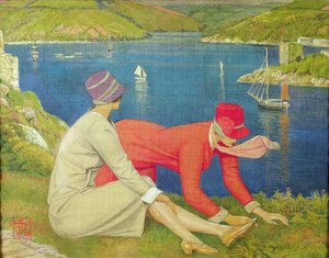 植物学者、1928（tempera） 作： Joseph Edward Southall